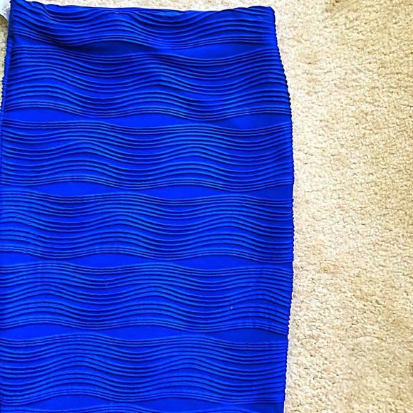 Brat Star midi cobalt blue pencil skirt size S - Picture 10 of 10